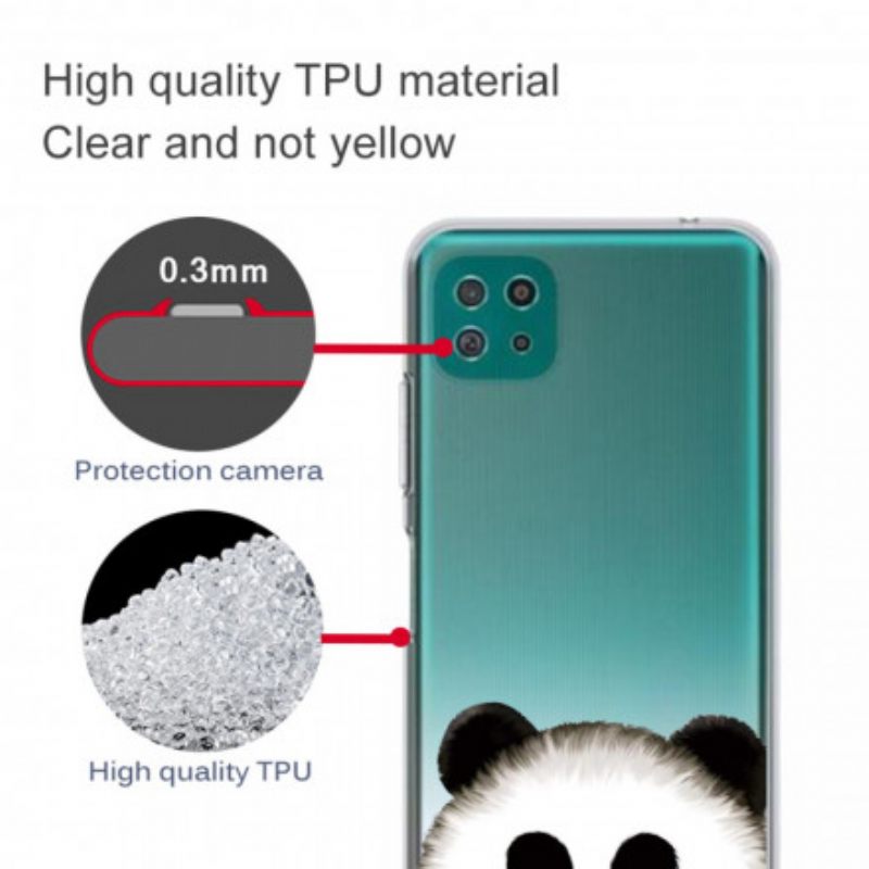 Kuori Samsung Galaxy A22 5G Transparent Panda