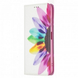 Puhelinkuoret Samsung Galaxy A22 5G Kotelot Flip Flower Watercolour