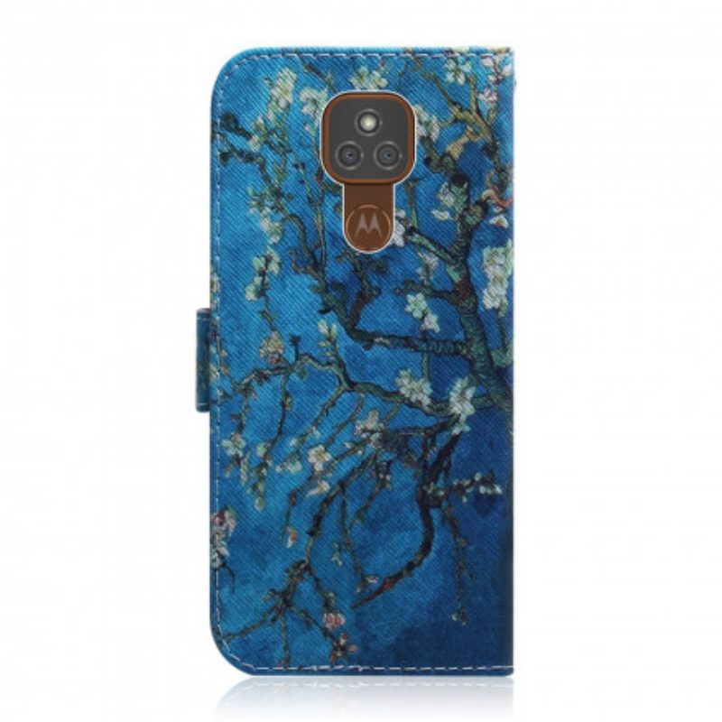 Flip Case Moto G9 Play Kukkivan Puun Oksa