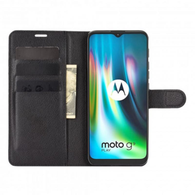 Kotelot Moto G9 Play Klassinen Litsiefekti