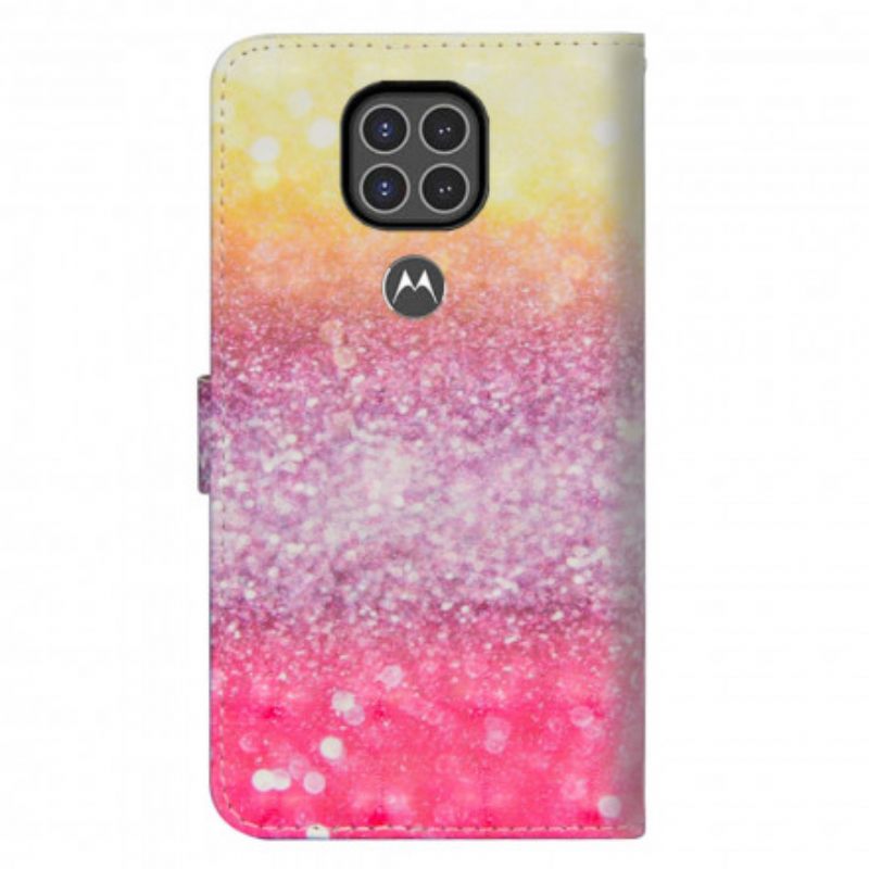 Kotelot Moto G9 Play Magenta Glitter Gradient