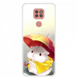 Kuori Moto G9 Play Hamster In The Rain