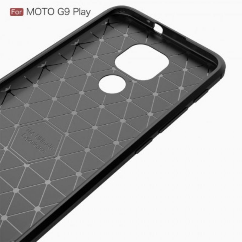 Kuori Moto G9 Play Harjattu Hiilikuitu