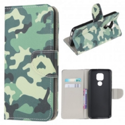 Nahkakotelo Moto G9 Play Military Camouflage