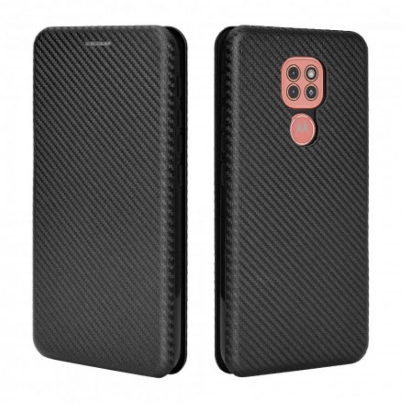 Puhelinkuoret Moto G9 Play Kotelot Flip Silicone Carbon