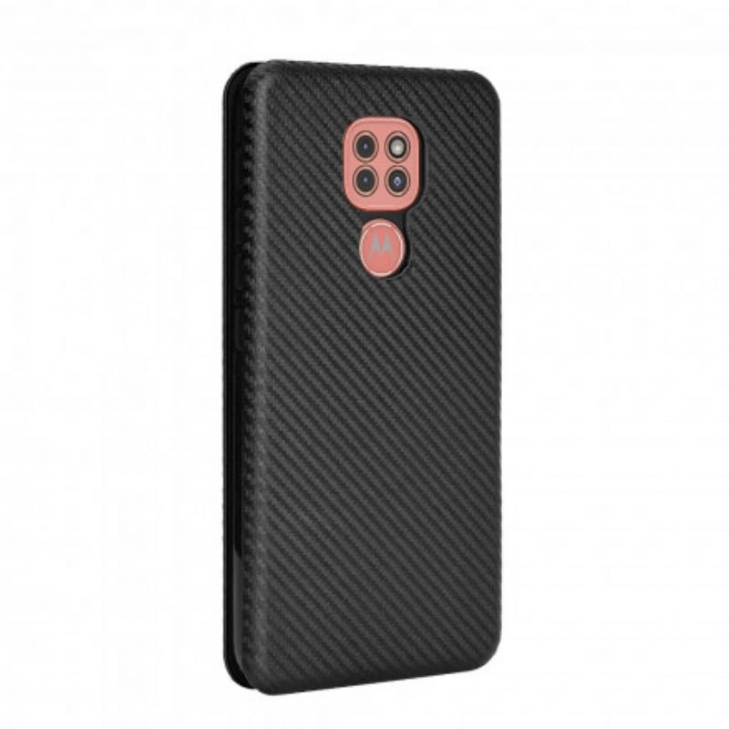 Puhelinkuoret Moto G9 Play Kotelot Flip Silicone Carbon