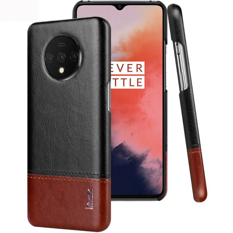 Case OnePlus 7T Imak Ruiyi Sarjan Nahkaefekti