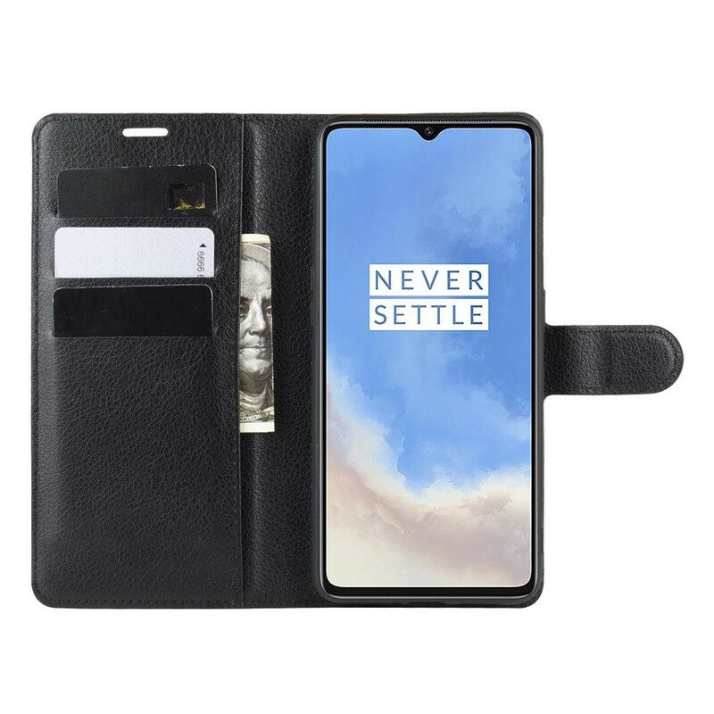 Kotelot OnePlus 7T Style Premium Litchi Leather