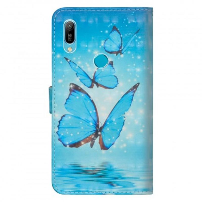 Kotelot Huawei Y6 2019 / Honor 8A Flying Blue Butterflies