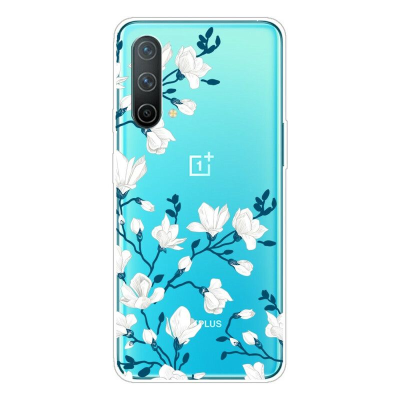 Case OnePlus Nord CE 5G Valkoiset Kukat