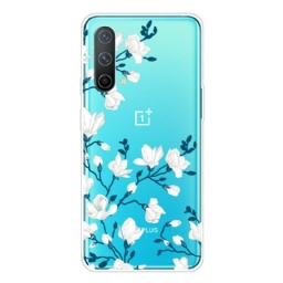 Case OnePlus Nord CE 5G Valkoiset Kukat