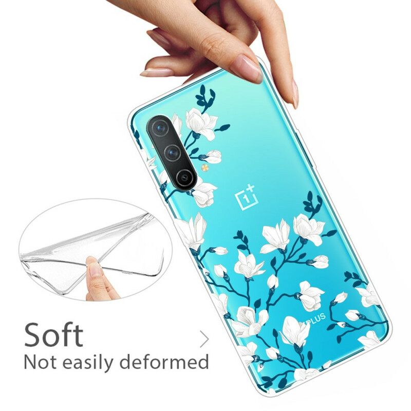 Case OnePlus Nord CE 5G Valkoiset Kukat