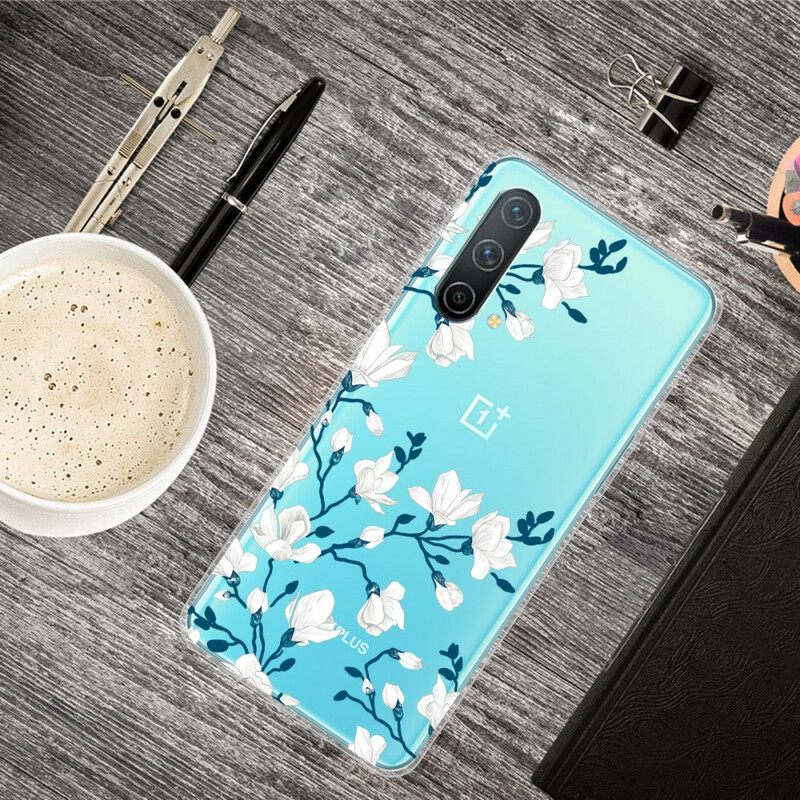 Case OnePlus Nord CE 5G Valkoiset Kukat