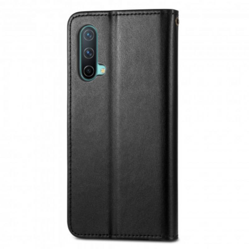 Flip Case OnePlus Nord CE 5G Keinonahka Ja Vintage-lukko