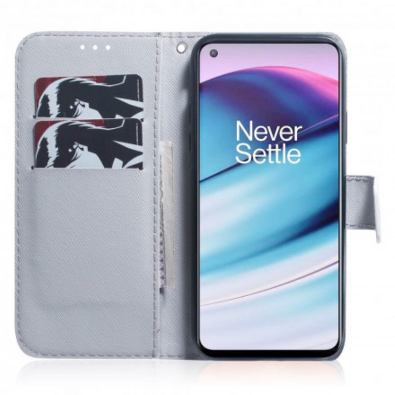 Flip Case OnePlus Nord CE 5G Pöllöjen Maalaus