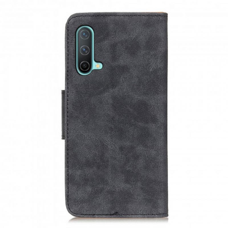 Flip Case OnePlus Nord CE 5G Vintage Haljattu Nahka