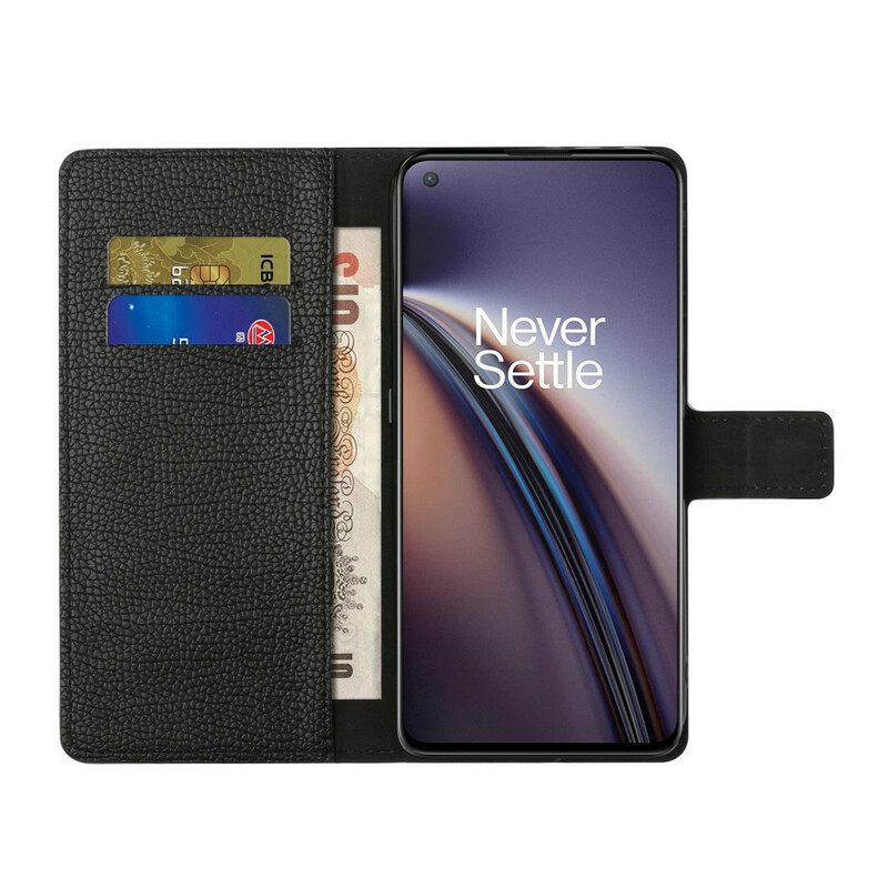 Kotelot OnePlus Nord CE 5G Litchi Grain Leather Effect