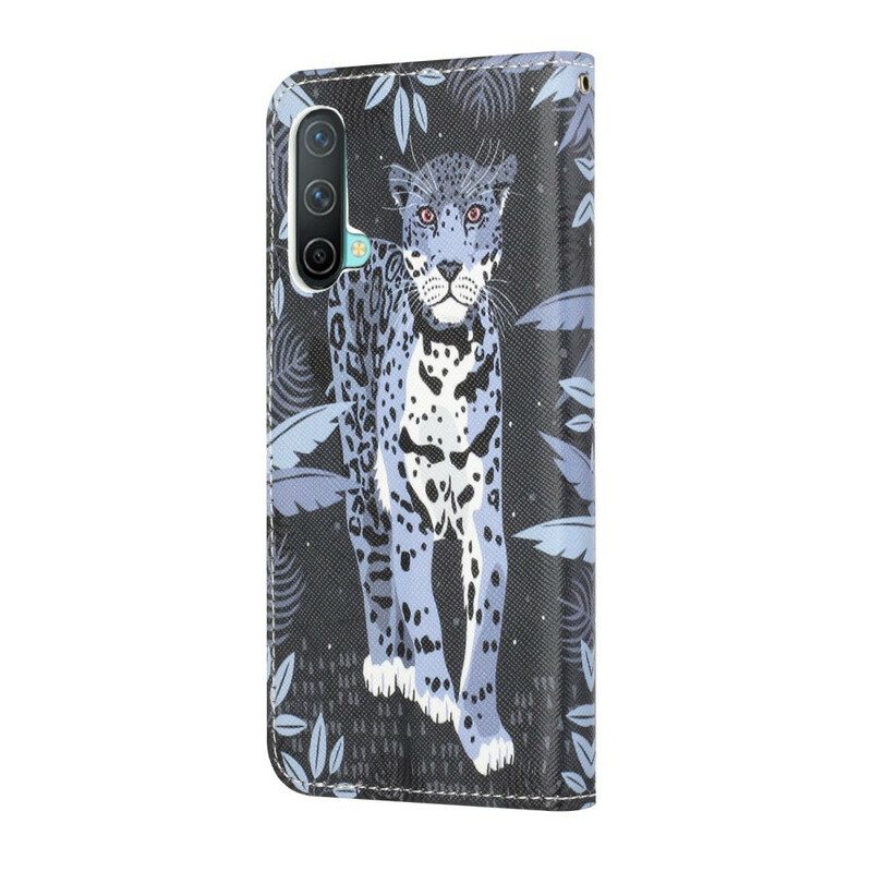 Kotelot OnePlus Nord CE 5G Suojaketju Kuori Leopard Hihnalla