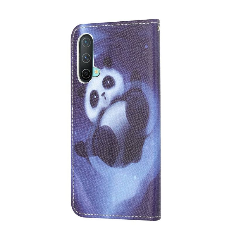 Kotelot OnePlus Nord CE 5G Suojaketju Kuori Panda Space Lanyard