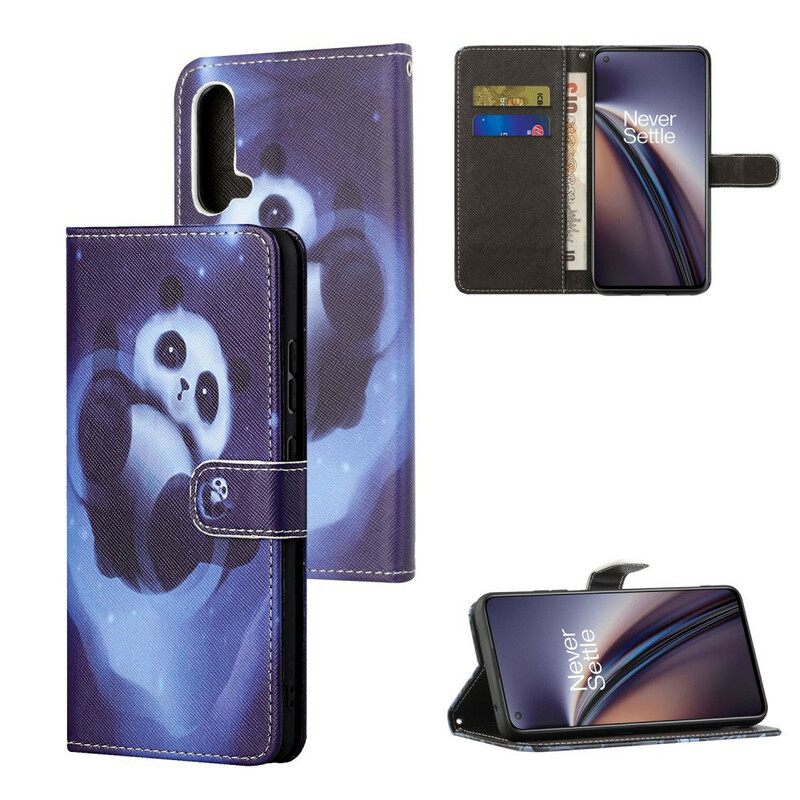 Kotelot OnePlus Nord CE 5G Suojaketju Kuori Panda Space Lanyard