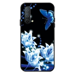 Kuori OnePlus Nord CE 5G Butterfly Ja Blue Flowers