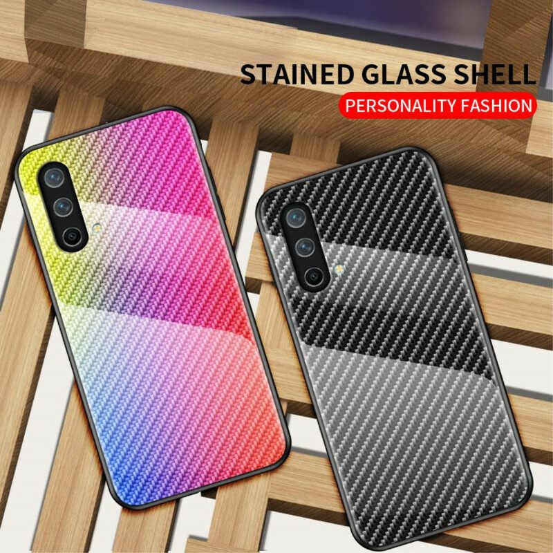 Kuori OnePlus Nord CE 5G Carbon Fiber Karkaistu Lasi