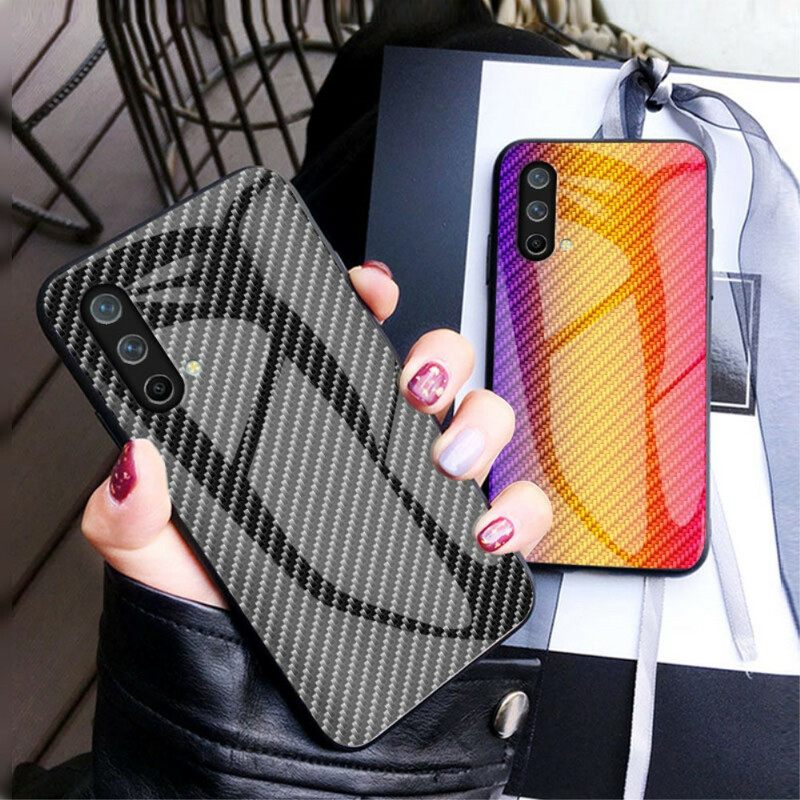 Kuori OnePlus Nord CE 5G Carbon Fiber Karkaistu Lasi