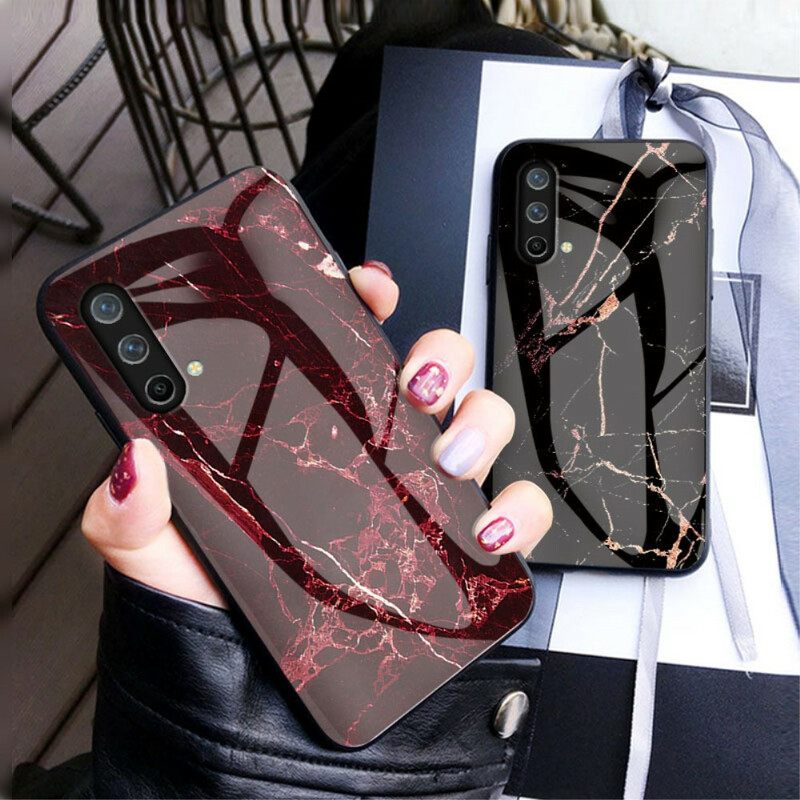 Kuori OnePlus Nord CE 5G Tempered Glass Marble Colors