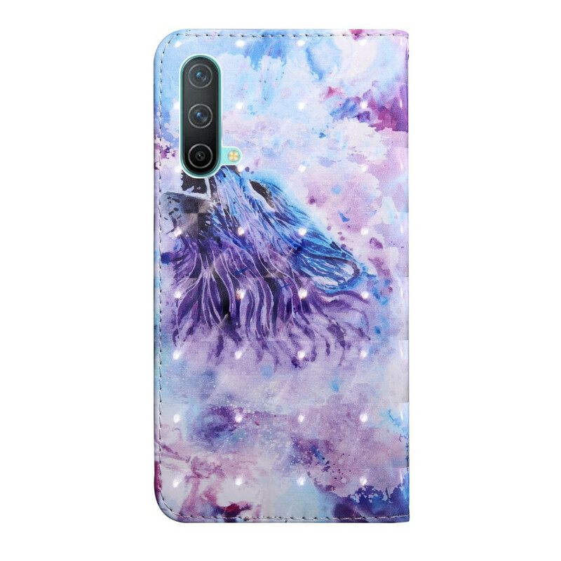 Nahkakotelo OnePlus Nord CE 5G Wolf Watercolour