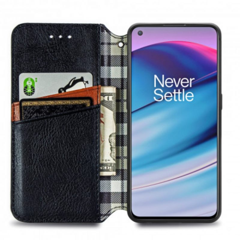 Puhelinkuoret OnePlus Nord CE 5G Kotelot Flip Diamond Texture Leather Effect