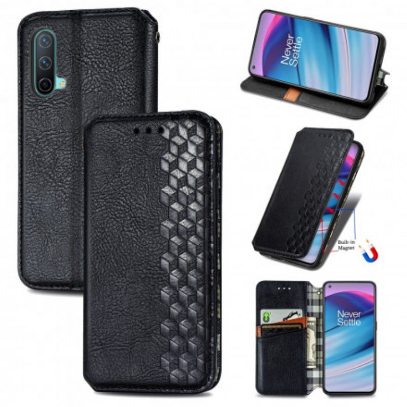 Puhelinkuoret OnePlus Nord CE 5G Kotelot Flip Diamond Texture Leather Effect