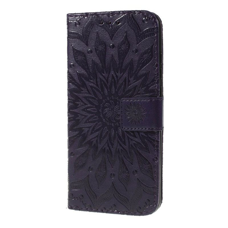 Flip Case Huawei P Smart Plus 2019 Suojaketju Kuori Flower Of Sun Hihnalla