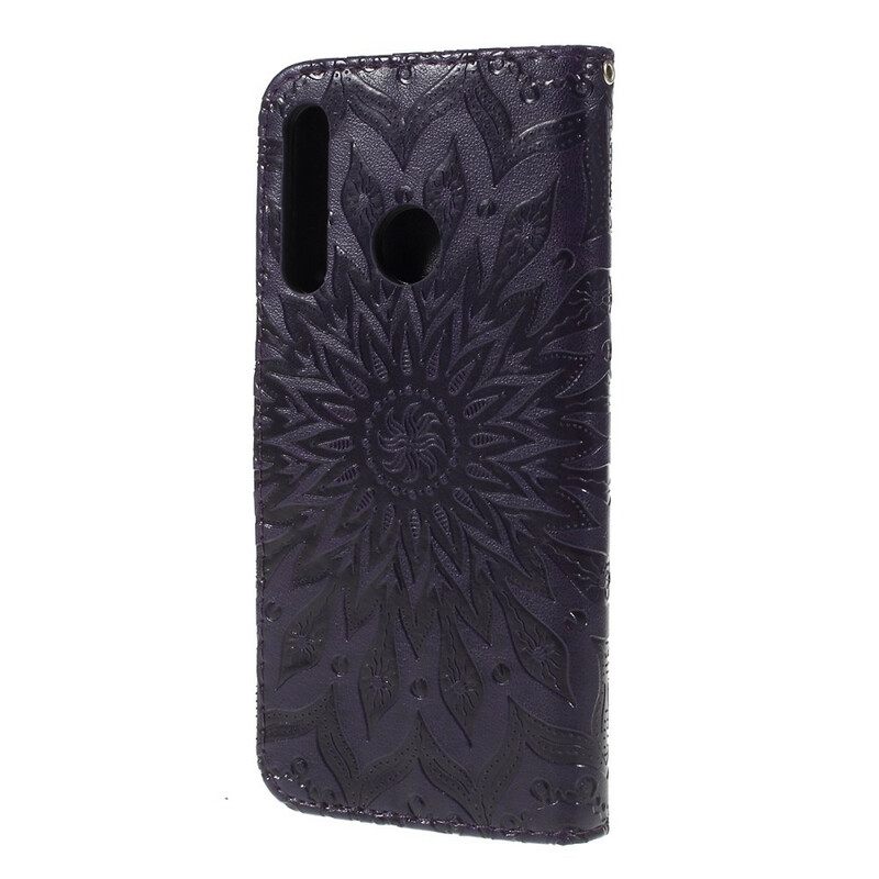 Flip Case Huawei P Smart Plus 2019 Suojaketju Kuori Flower Of Sun Hihnalla