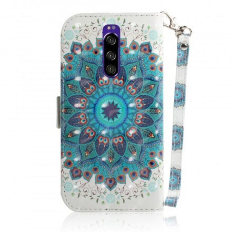 Flip Case Sony Xperia 1 Suojaketju Kuori Magistral Strappy Mandala