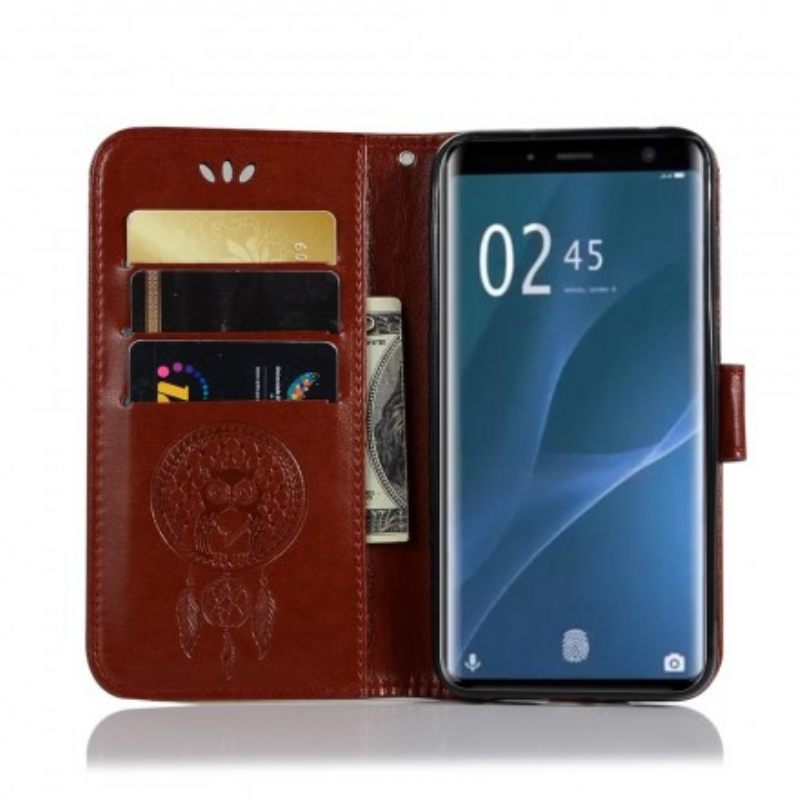 Kotelot Sony Xperia 1 Nahkaefekti Catcher Dreams Owl