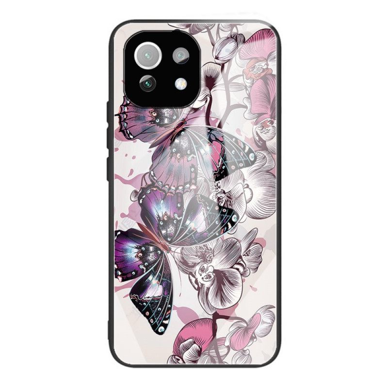 Case Xiaomi Mi 11 Lite 5G NE / Mi 11 Lite 4G / 5G Tempered Glass Butterflies Variation