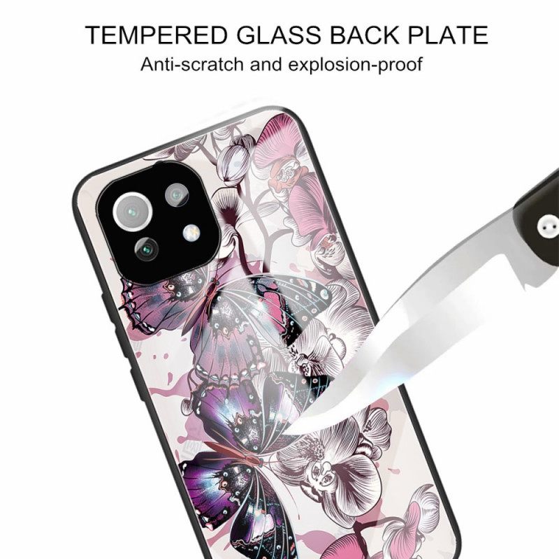 Case Xiaomi Mi 11 Lite 5G NE / Mi 11 Lite 4G / 5G Tempered Glass Butterflies Variation