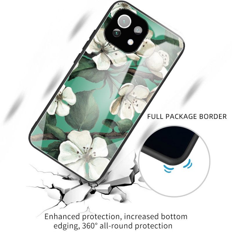 Case Xiaomi Mi 11 Lite 5G NE / Mi 11 Lite 4G / 5G Tempered Glass Flowers