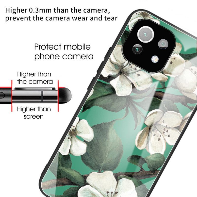 Case Xiaomi Mi 11 Lite 5G NE / Mi 11 Lite 4G / 5G Tempered Glass Flowers