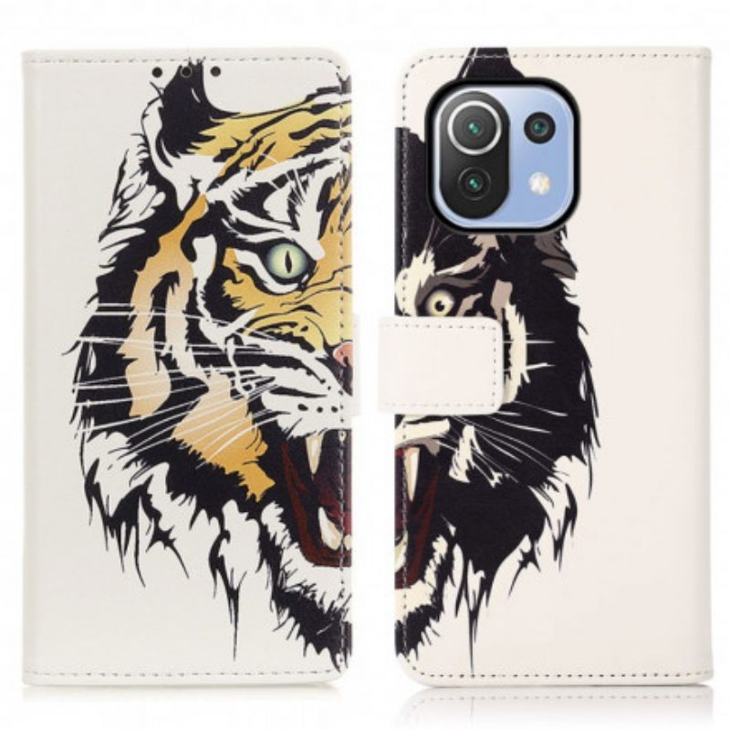 Flip Case Xiaomi Mi 11 Lite 5G NE / Mi 11 Lite 4G / 5G Fierce Tiger