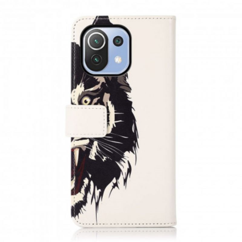 Flip Case Xiaomi Mi 11 Lite 5G NE / Mi 11 Lite 4G / 5G Fierce Tiger