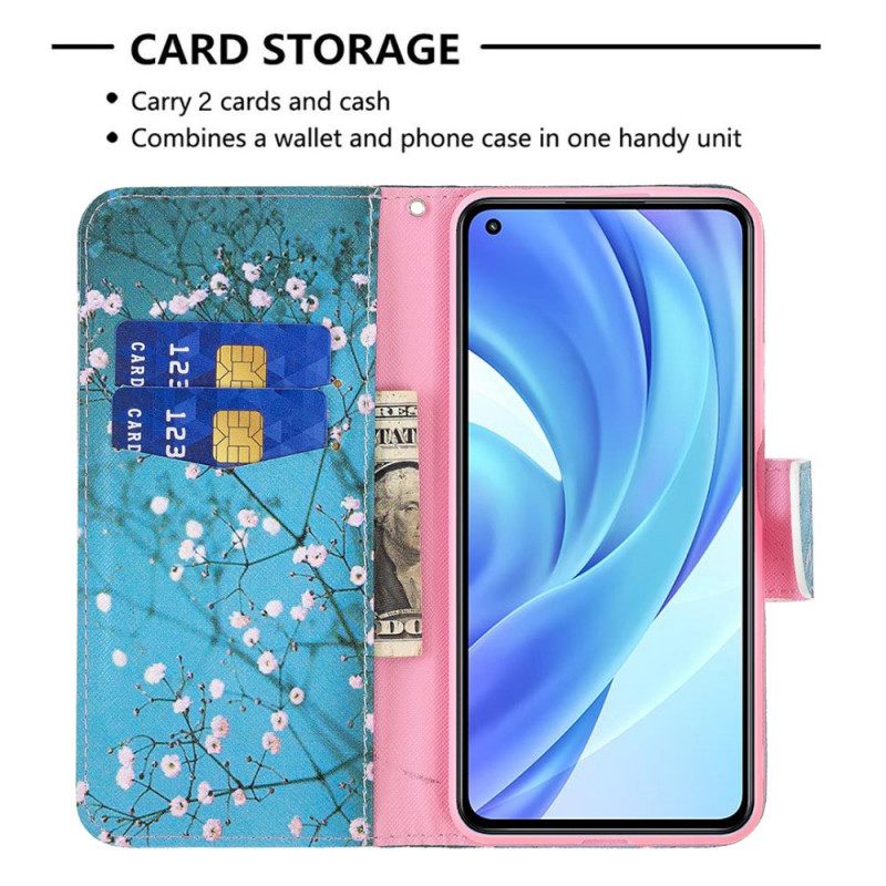 Flip Case Xiaomi Mi 11 Lite 5G NE / Mi 11 Lite 4G / 5G Kukkiva Puu