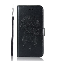 Flip Case Xiaomi Mi 11 Lite 5G NE / Mi 11 Lite 4G / 5G Nahkaefekti Dreamcatcher Pöllö