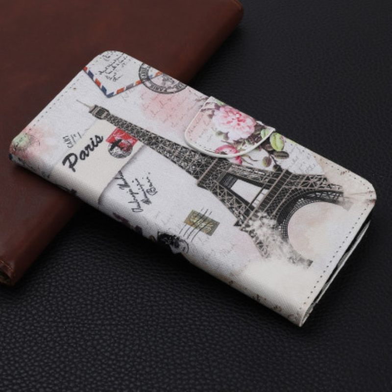 Flip Case Xiaomi Mi 11 Lite 5G NE / Mi 11 Lite 4G / 5G Retro Eiffel-torni