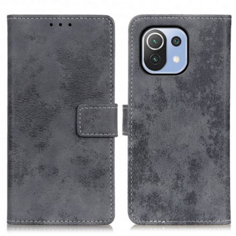 Flip Case Xiaomi Mi 11 Lite 5G NE / Mi 11 Lite 4G / 5G Vintage Leather Effect