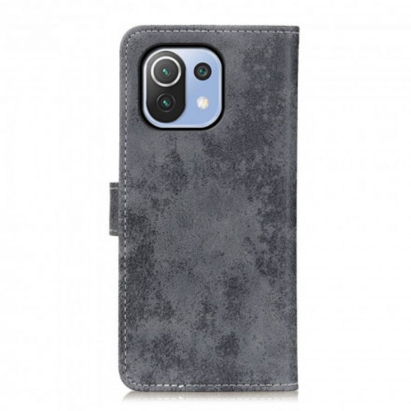 Flip Case Xiaomi Mi 11 Lite 5G NE / Mi 11 Lite 4G / 5G Vintage Leather Effect