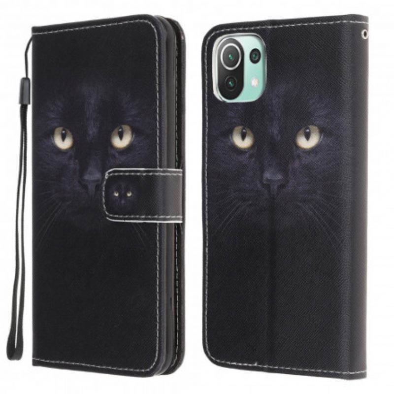 Kotelot Xiaomi Mi 11 Lite 5G NE / Mi 11 Lite 4G / 5G Black Cat Eyes