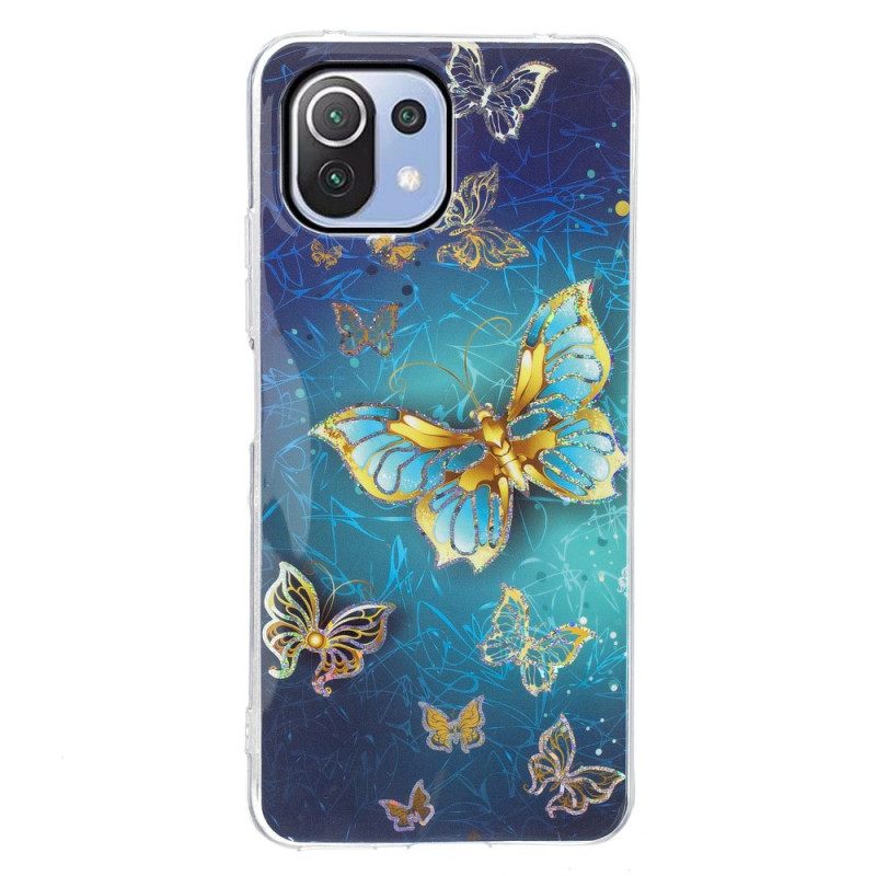 Kuori Xiaomi Mi 11 Lite 5G NE / Mi 11 Lite 4G / 5G Golden Butterflies