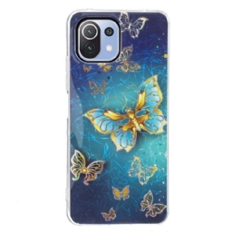 Kuori Xiaomi Mi 11 Lite 5G NE / Mi 11 Lite 4G / 5G Golden Butterflies