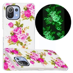 Kuori Xiaomi Mi 11 Lite 5G NE / Mi 11 Lite 4G / 5G Neon Liberty Flowers